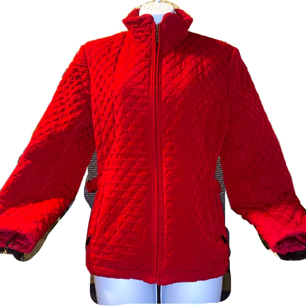 Gallery Medium Red Quilted jacket